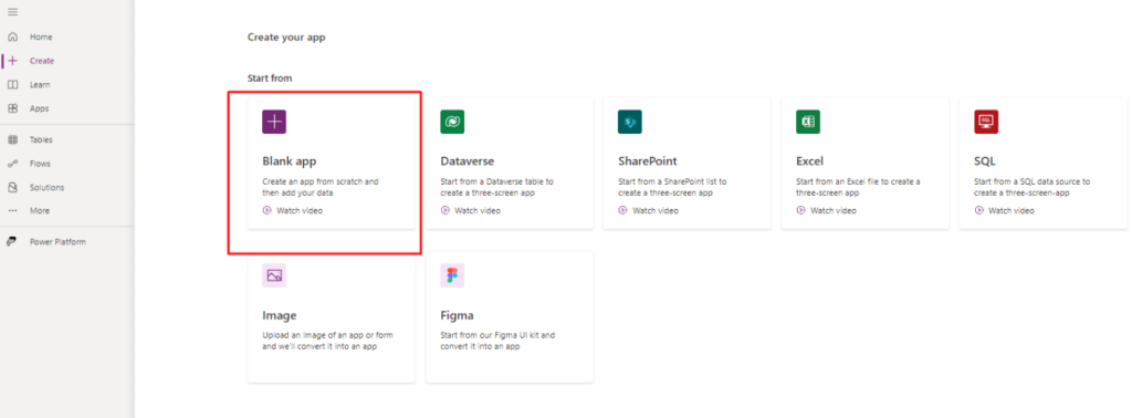 Creating a blank canvas app to perform PATCH A SharePoint Date & Time Column in PowerApps step-2