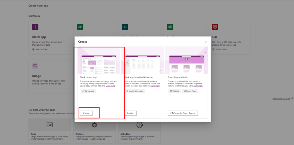 Creating a blank canvas app to perform PATCH A SharePoint Date & Time Column in PowerApps step-3