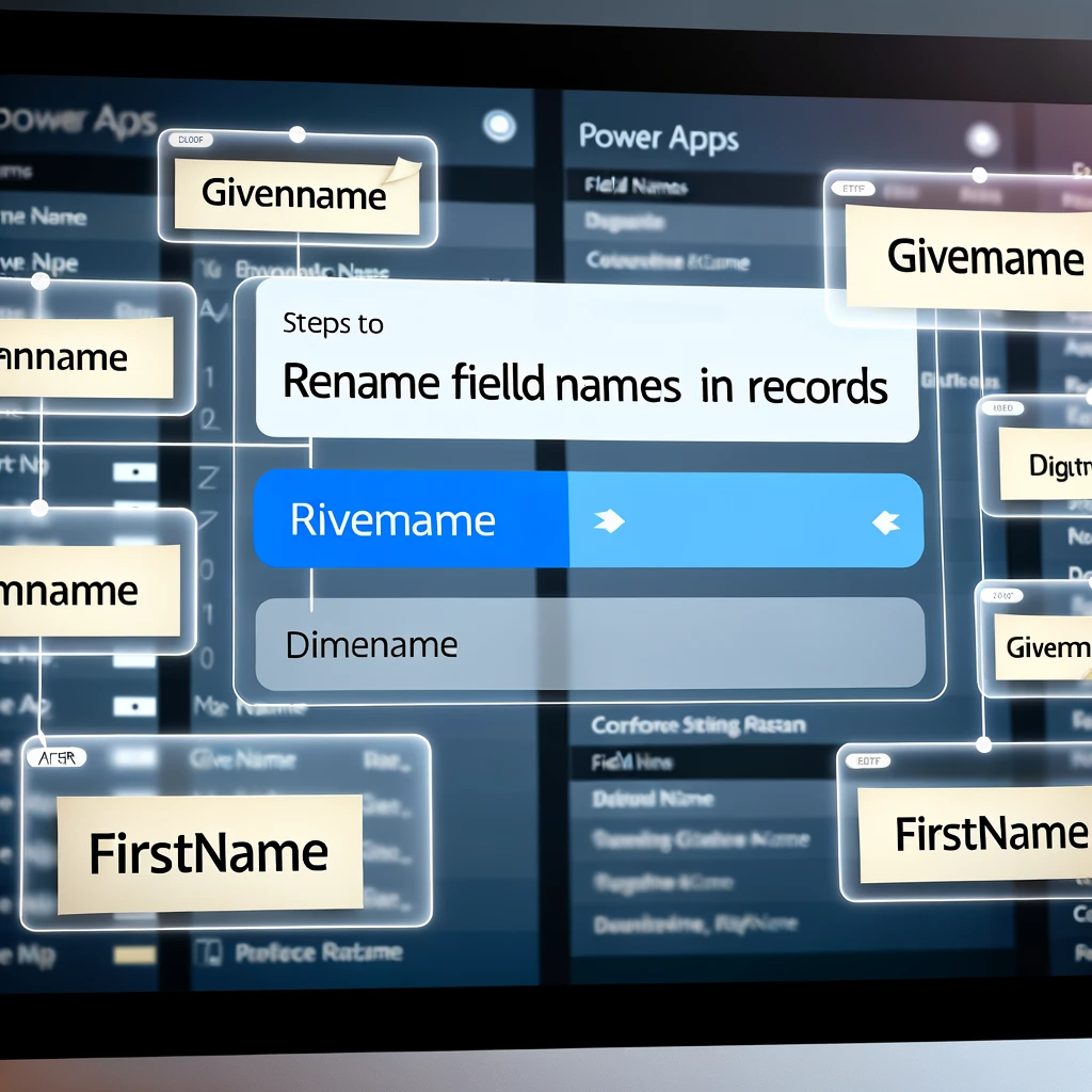 Data Management in Power Apps Steps to Rename Field Names in Records