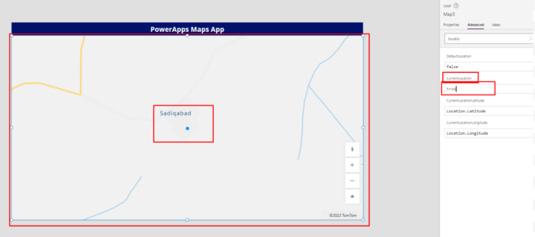 Displaying Our Present Location In Our Map In PowerApps Step 1 768x341 