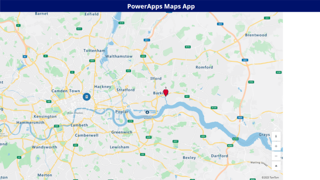 Grouping adjacent pins into clusters to learn about maps in powerapps