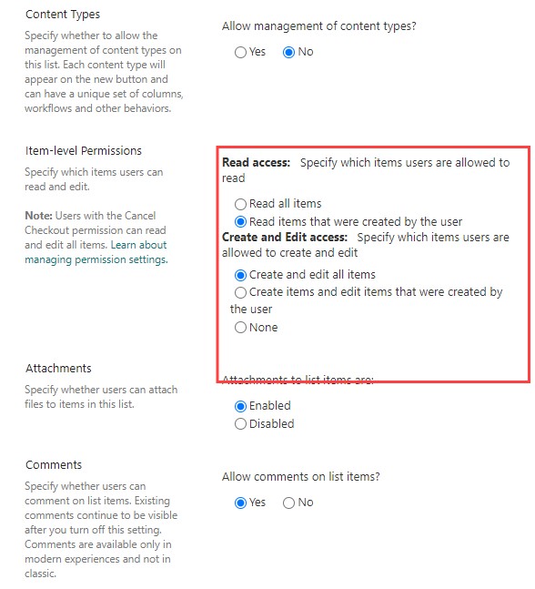 SharePoint Data Permissions