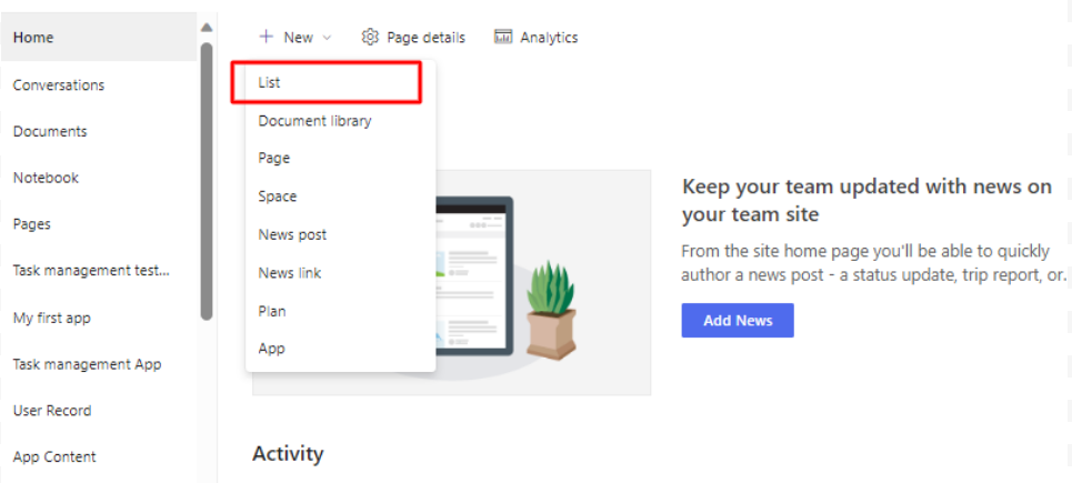 New Sharepoint list creation to perform PATCH A SharePoint Date & Time Column In Power Apps step-2