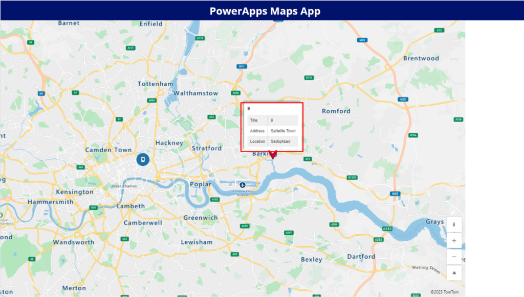 Showing Informational Cards at Marked Locations for maps in PowerApps