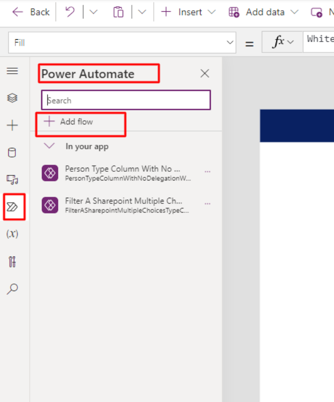 Connect 'FilterMultiplePeople' Flow to Power Apps for 'Filter SharePoint Person Column'