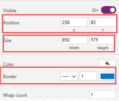 Customized size, position, and border settings for Multi-Selection Checkbox in Power Apps