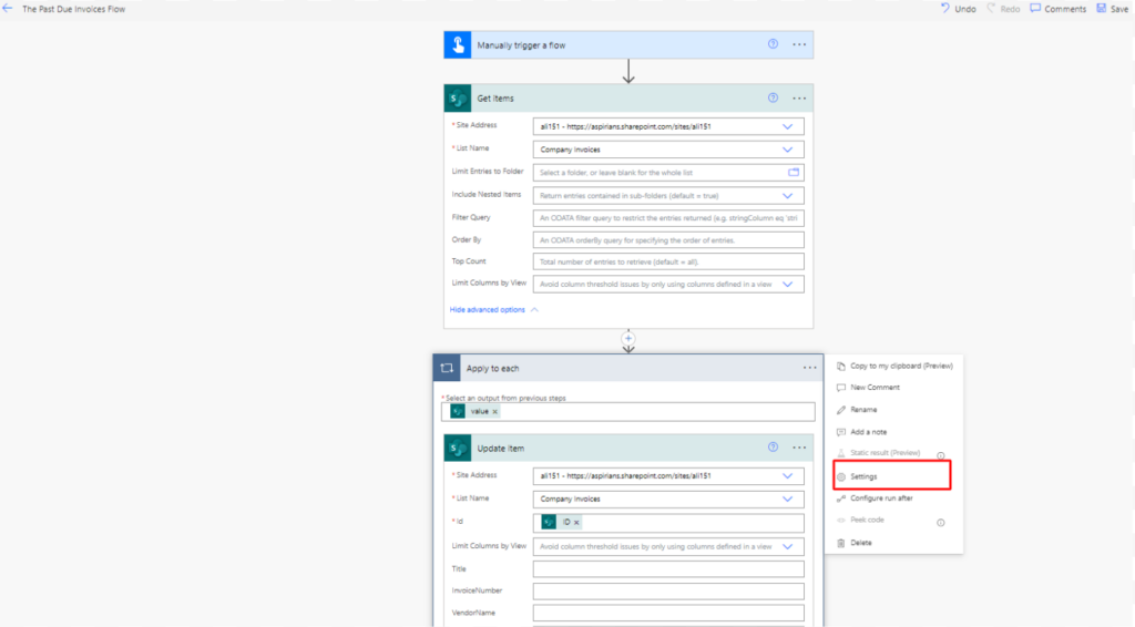 Enabling parallel processing in Power Automate to speed up 'Apply to Each' action.