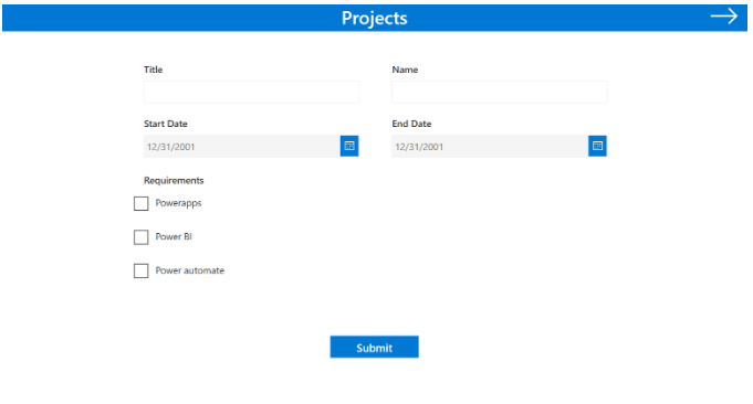 Showcasing the final layout of SharePoint Power Apps Checkbox in the Projects Backlog app